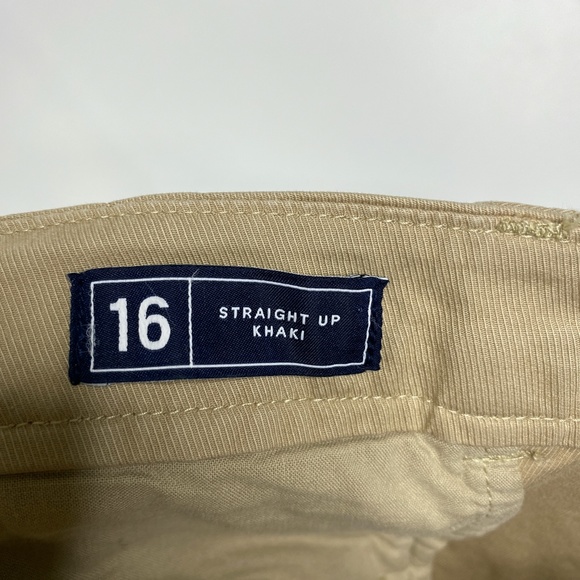 NWT Gap Khaki Pants Straight Leg Sz. 16 Inseam 26" Ankle - Picture 10 of 13
